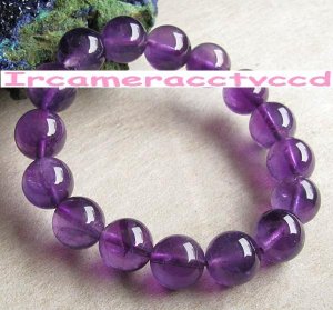 12mm Brazil Amethyst bracelet Feng Shui Free Gift Zi Wei Dou Shu Fortune-telling