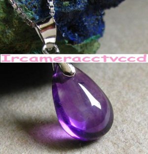 Amethyst pendant silver necklace Feng Shui Free Gift Zi Wei Dou Shu Fortune-telling