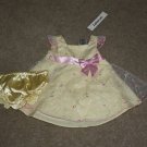 NWT Girls Yellow & Pink Dress 0-3M