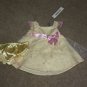 NWT Girls Yellow & Pink Dress 0-3M