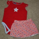 Girls USA 2pc Set  0-3M NB