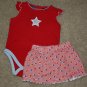 Girls USA 2pc Set  0-3M NB
