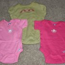 3pc Girls Onesie Set  0-3M NB