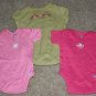 3pc Girls Onesie Set  0-3M NB