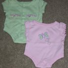 GARANIMALS Girls 2pc Onesie Set  0-3M NB