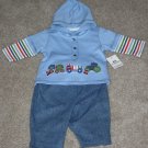 BABY OKIE-DOKIE Boys 2pc Outfit 0-3M NB  NWT
