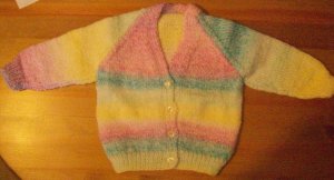 multi coloured cardie