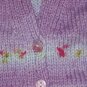 purple flower pattern cardigan