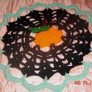 PUMPKIN IN THE MIDDLE crochet yarn doily