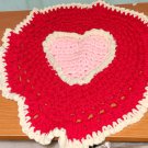 crochet VALENTINE  HEART DOILY