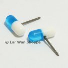 Korean Style Blue & White Pill Stainless Stud Earrings