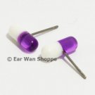 Korean Style Purple & White Stainless Steel Pill Earrings