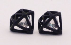 Korean Style Diamond Shaped Stud Earrings