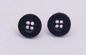 Korean Style Vintage Bean Boy Button Stud Earrings