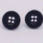 Korean Style Vintage Bean Boy Button Stud Earrings