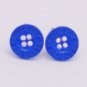 Korean Style Vintage Bean Boy Button Stud Earrings