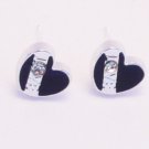 Korean Style Heart Love Diamante Stud Earrings
