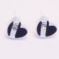 Korean Style Heart Love Diamante Stud Earrings