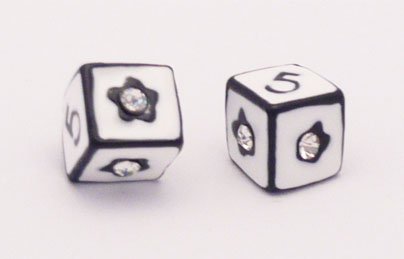 Korean Style Dice Flower Stud Earrings