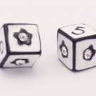 Korean Style Dice Flower Stud Earrings