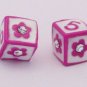 Korean Style Dice Flower Stud Earrings