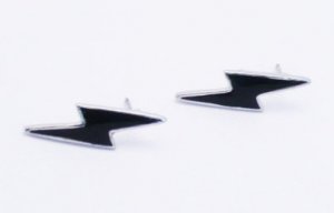 Rock Lightning Bolt Stud Earrings