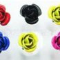 Vintage Black/Pink Rosebud/Rose Earrings 2pairs