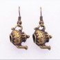 ♥Handmade Vintage Brass 3D Tea Pot Earrings♥