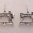 ♥Handmade Silver Singer Sewing Machine Earrings♥