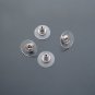 12 x  Silver Plated Clear Earrings Backs Pad Stoppers