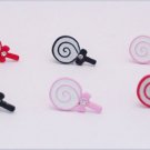 Kitsch Cute lollipop Bow Sparkly Diamante Earrings