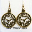 ♥ Handmade Brass Vintage Pocket Watch Clock Earrings♥