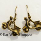 ♥ Handmade Brass Vintage Motor Bike Rock Earrings♥