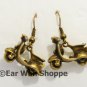 ♥ Handmade Brass Vintage Motor Bike Rock Earrings♥