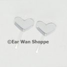 Kitsch Korean Silver Heart Love Resin Stud Earrings