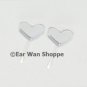 Kitsch Korean Silver Heart Love Resin Stud Earrings