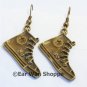 ♥ Handmade Brass Converse Sneaker Star Drop Earrings♥