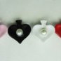 Kitsch Emo Heart Shape Pearl Stud Earrings