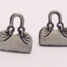 Korean Style Silver Handbag/Clutch Stud Earrings
