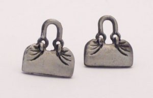 Korean Style Silver Handbag/Clutch Stud Earrings