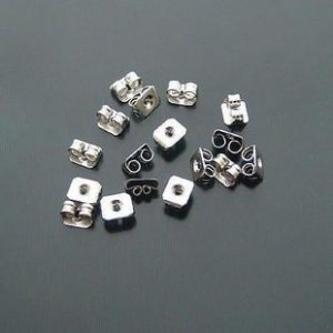 Stainless Steel 20 x Butterfly Earrings Backs Stoppers