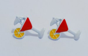 Korean Inspired Cocktail Lemon Drink Earrings