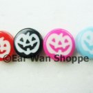 Vintage Kitsch Multi Colour Pumpkins Button Earrings