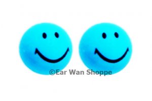 Smiley Face Multi Colour Resin Hypo Earrings 2 pairs