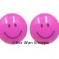 Smiley Face Multi Colour Resin Hypo Earrings 2 pairs