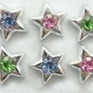 Sparkling Silver Star Big Diamante Ear rings 2pairs
