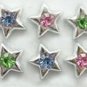 Sparkling Silver Star Big Diamante Ear rings 2pairs