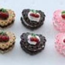 Kitsch Heart Cherry/Cherries Fruit Cake Earrings