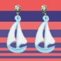 Vintage Sailboat 30's Style Diamante Drop Earrings