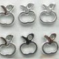 Silver Apple Fruit Resin Hypo Stud Earrings